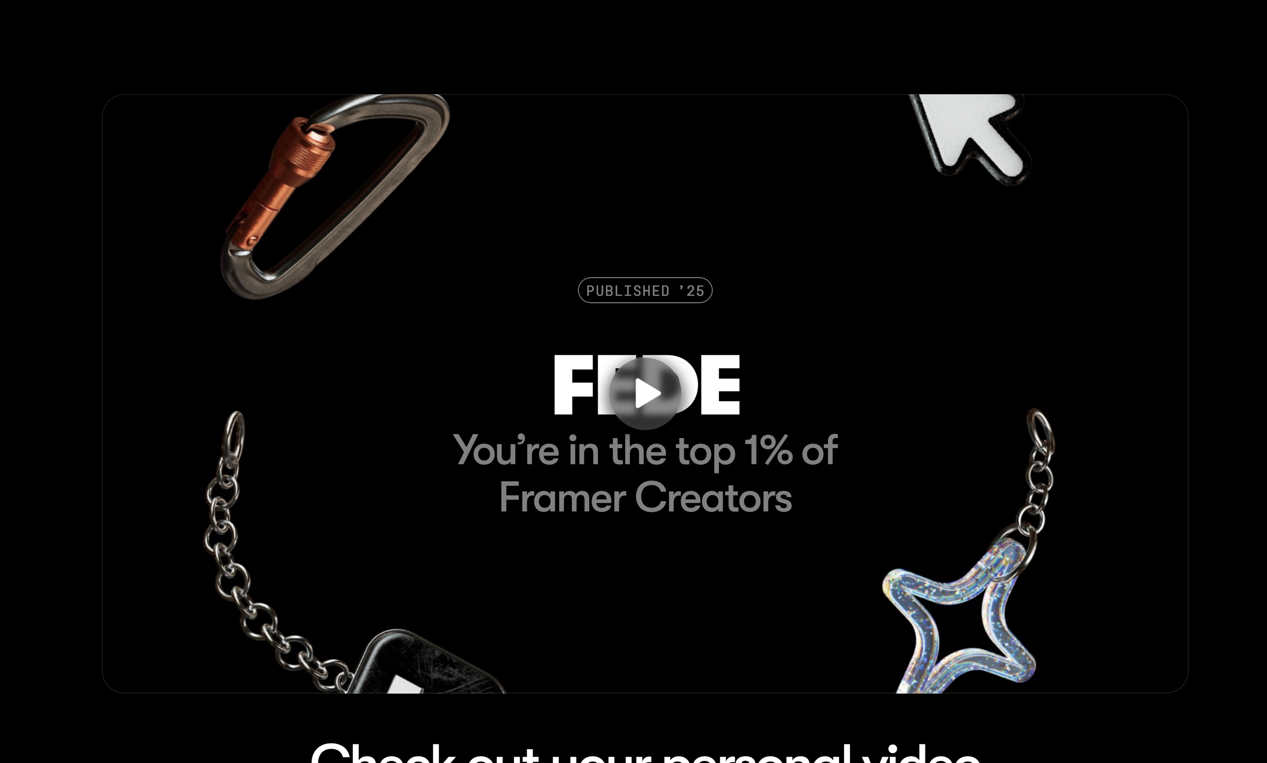 Screenshot from “Framer Top 1% Creator”